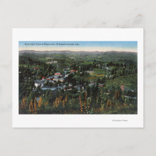 Uitzicht van de stad Placerville, CA Briefkaart
