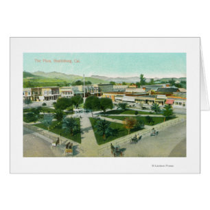 Uitzicht van de stad Plaza Healdsburg, CA