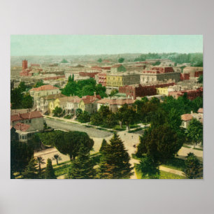 Uitzicht van de stad poster