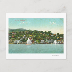 Uitzicht van de stad, Sail Boats Briefkaart