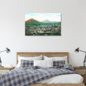 Uitzicht van de stad San Luis Obispo, CA Canvas Afdruk (Insitu (Slaapkamer))