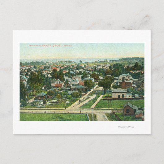 Uitzicht van de stad Santa Cruz, CA Briefkaart (Voorkant)