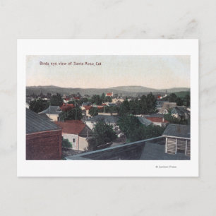Uitzicht van de stad Santa Rosa, CA Briefkaart