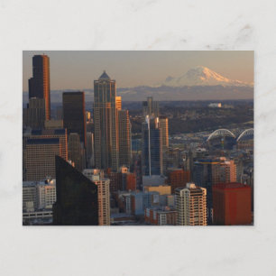 Uitzicht van de stad Seattle skyline 2 Briefkaart