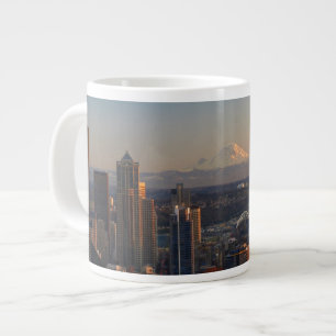 Uitzicht van de stad Seattle skyline 2 Extra Grote Mok