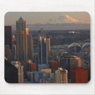 Uitzicht van de stad Seattle skyline 2 Muismat