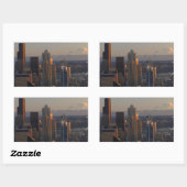 Uitzicht van de stad Seattle skyline 2 Rechthoekige Sticker (Vel)