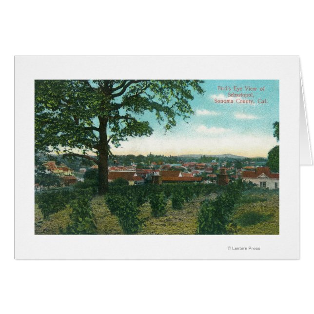 Uitzicht van de stad Sebastopol, CA (Voorkant Horizontaal)