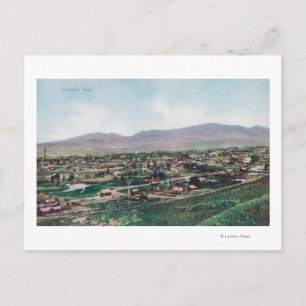 Uitzicht van de stad vanuit de heuvels briefkaart