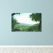 Uitzicht van de stad vanuit de heuvels canvas afdruk (Insitu (Houten vloer))