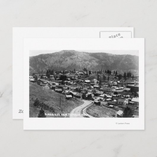 Uitzicht van de stad vanuit de lucht 14 briefkaart (Voorkant / Achterkant)