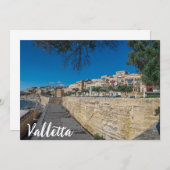 Uitzicht van de stadsmuur en de haven in Valletta (Voorkant / Achterkant)