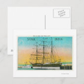 Uitzicht van de Star of India Boat Docked Briefkaart (Voorkant / Achterkant)