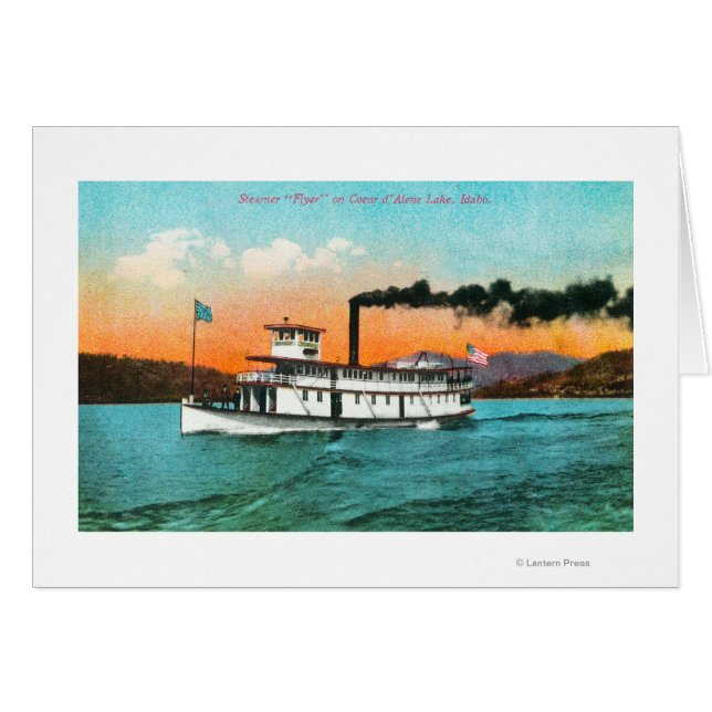 Uitzicht van de Steamer Flyer op het meer (Voorkant Horizontaal)