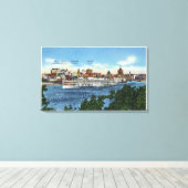 Uitzicht van de Steamer Hendrick Hudson Canvas Afdruk (Insitu (Houten vloer))