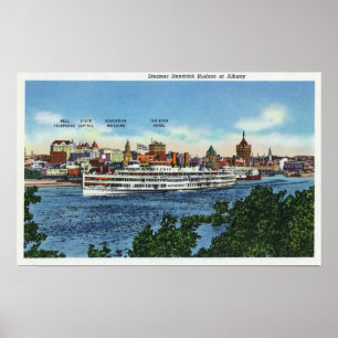 Uitzicht van de Steamer Hendrick Hudson Poster