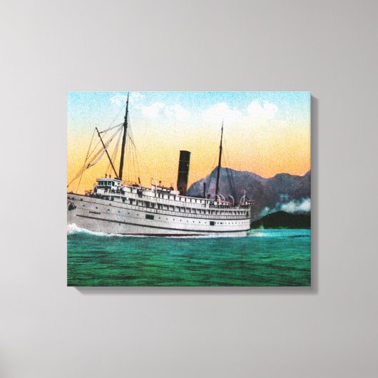 Uitzicht van de Steamer Jefferson Canvas Afdruk (Voorkant)