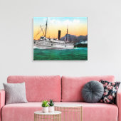 Uitzicht van de Steamer Jefferson Canvas Afdruk (Insitu (Woonkamer))
