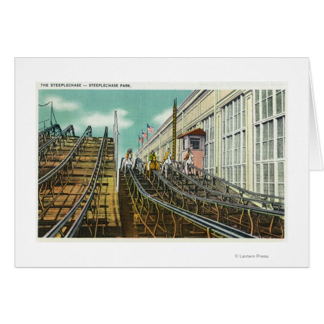 Uitzicht van de Steeplechase Rollerachtbaan (Voorkant Horizontaal)