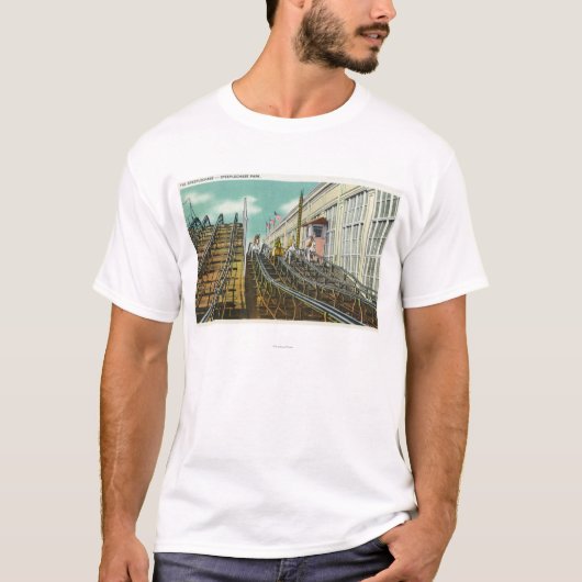 Uitzicht van de Steeplechase Rollerachtbaan T-shirt (Voorkant)