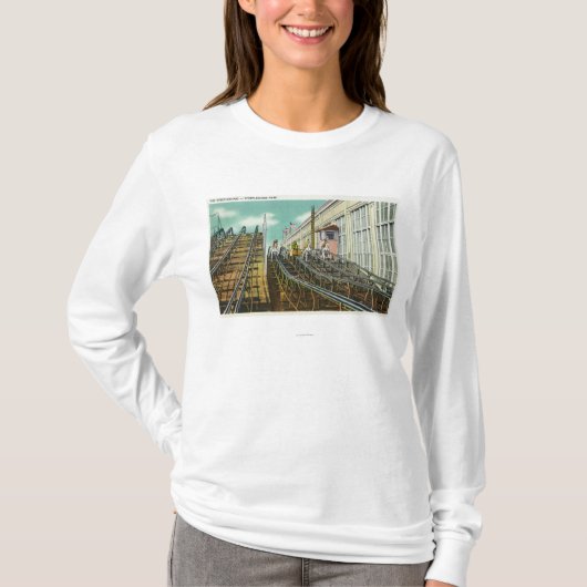 Uitzicht van de Steeplechase Rollerachtbaan T-shirt (Voorkant)