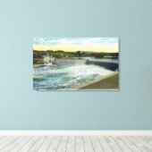 Uitzicht van de stuwdam van Libby-Dingleys Canvas Afdruk (Insitu (Houten vloer))