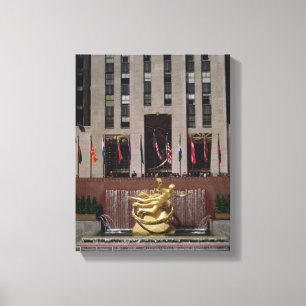 Uitzicht van de Sunken Plaza Canvas Afdruk