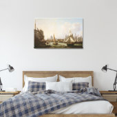 Uitzicht van de Theems Canvas Afdruk (Insitu (Slaapkamer))
