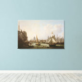 Uitzicht van de Theems Canvas Afdruk (Insitu (Houten vloer))