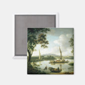 Uitzicht van de Theems van Keen Edge Ferry Magneet (Voorkant / Achterkant)