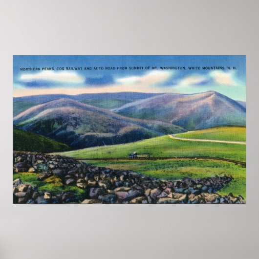 Uitzicht van de Top van Cog Rail, Noordelijke Piek Poster (Voorkant)