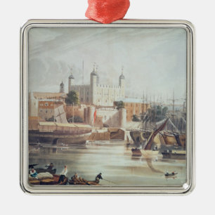 Uitzicht van de Tower of London Metalen Ornament