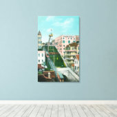 Uitzicht van de trolley canvas afdruk (Insitu (Houten vloer))