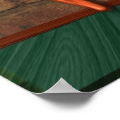 Uitzicht van de tuin door het kapelraam poster (Hoek)