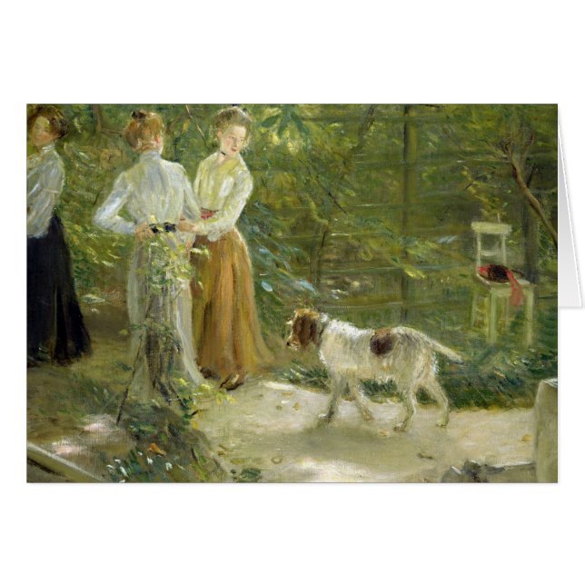 Uitzicht van de tuin van de kunstenaar met zijn do (Voorkant Horizontaal)