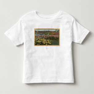 Uitzicht van de tuin van het gemeenteRoos Kinder Shirts