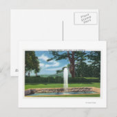 Uitzicht van de tuinen en fonteinen van Tanglewood Briefkaart (Voorkant / Achterkant)