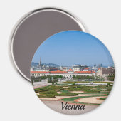 Uitzicht van de tuinen nabij het paleis Basse Belv Magneet (Voorkant / Achterkant)