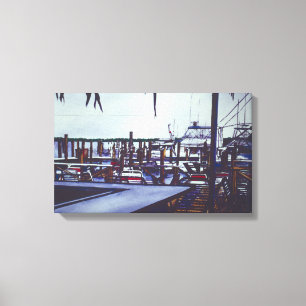 Uitzicht van de valentijns, Harbour Island Canvas Afdruk