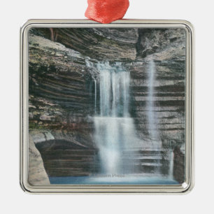 Uitzicht van de vallei van de gordijn metalen ornament