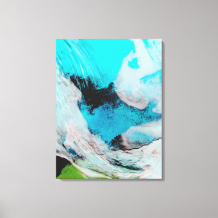 Uitzicht van de valse kleur Polynya (open water) Canvas Afdruk