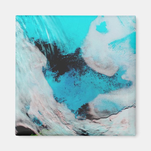 Uitzicht van de valse kleur Polynya (open water) Magneet (Voorkant)