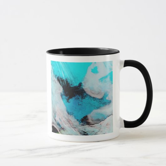 Uitzicht van de valse kleur Polynya (open water) Mok (Rechts)