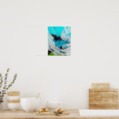 Uitzicht van de valse kleur Polynya (open water) Poster (Keuken)