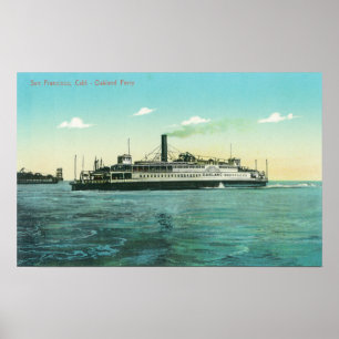 Uitzicht van de veerboot Oakland Poster
