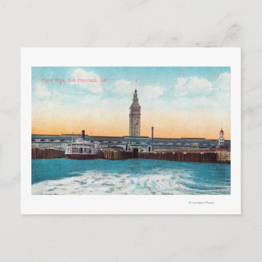 Uitzicht van de veerwielslips en -toren briefkaart (Voorkant)