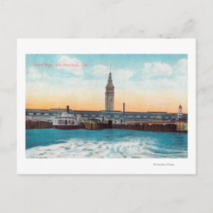 Uitzicht van de veerwielslips en -toren briefkaart