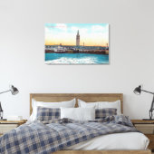 Uitzicht van de veerwielslips en -toren canvas afdruk (Insitu (Slaapkamer))