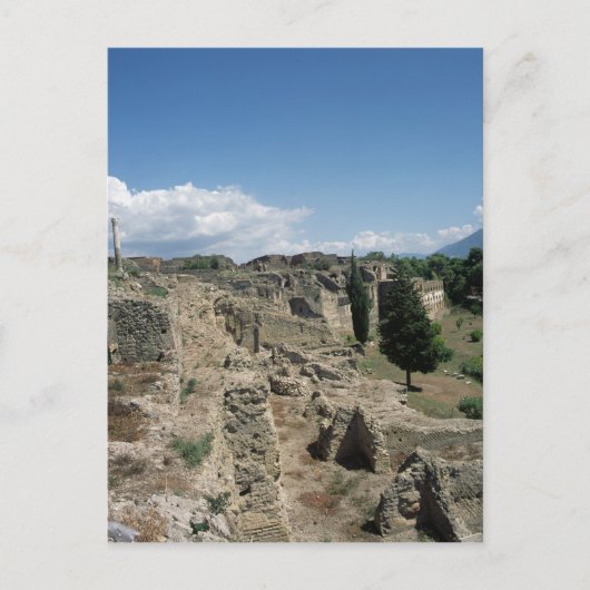 Uitzicht van de verwoeste stad briefkaart (Voorkant)