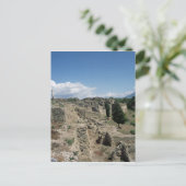 Uitzicht van de verwoeste stad briefkaart (Staand voorkant)